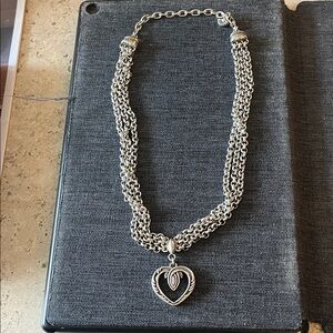 Elegant Silver Heart Pendant Necklace